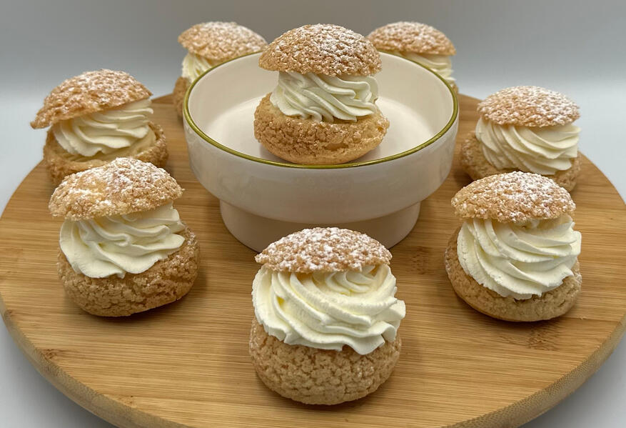 Classic vanilla pastry cream and Chantilly